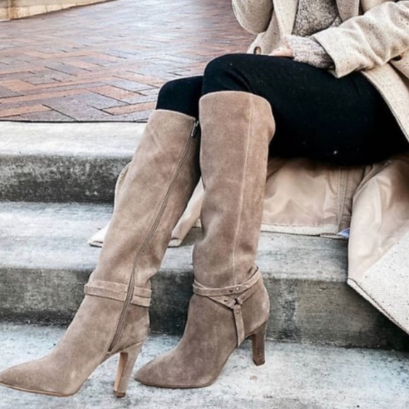 Vince Camuto Tan Heeled Boots - Picture 1 of 5